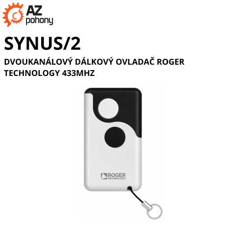 SYNUS/2 - dvoukanálový dálkový ovladač Roger Technology 433MHz